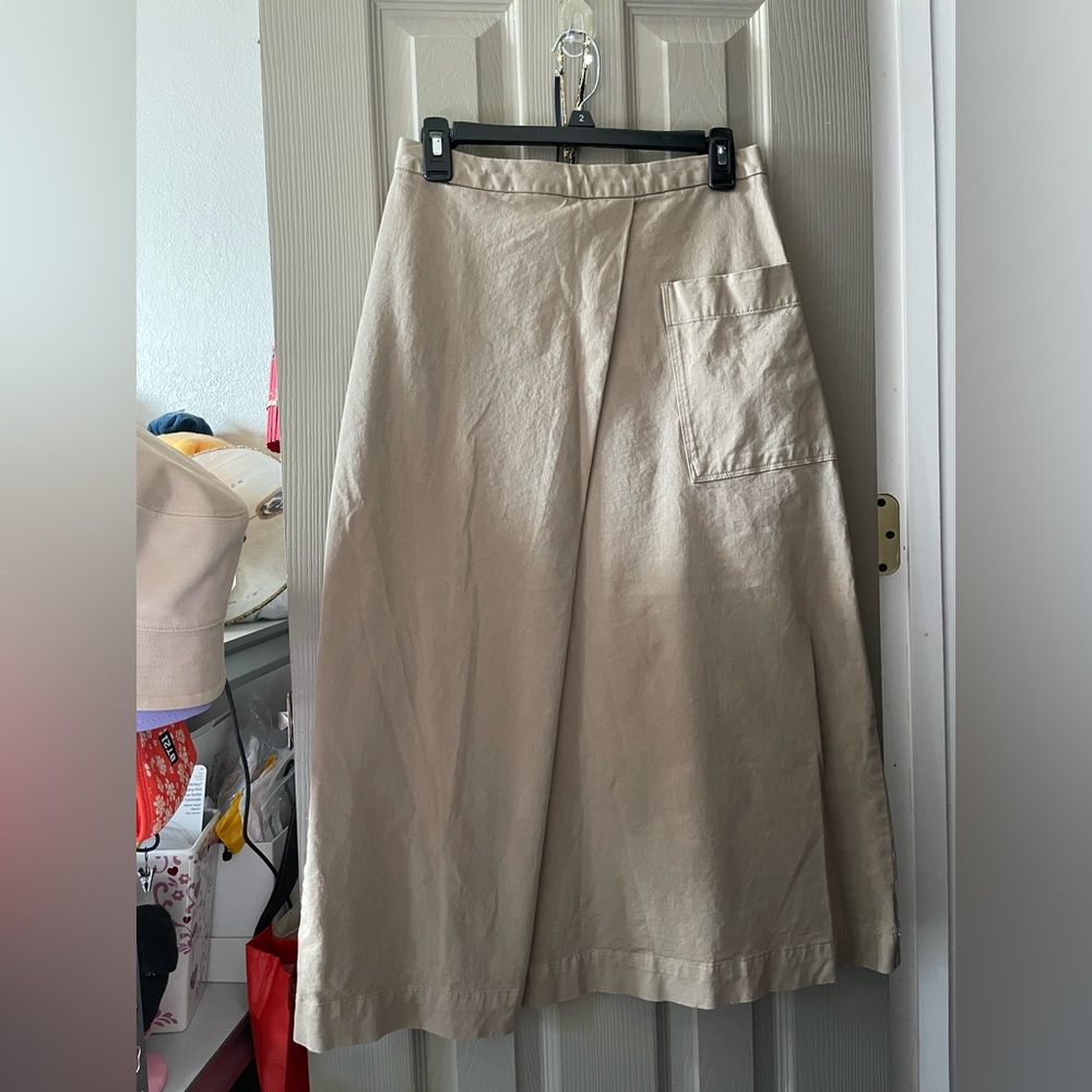 Muji Tan Long Skirt Size M
